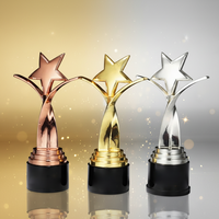 Super star performer résine trophée métal cérémonie cadeaux pour souvenir