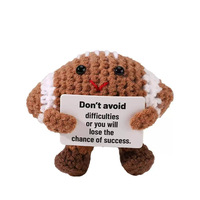 Neue grenzüberschreitende Henan Strickpuppe Prinzessin Rugby-Thema handgehäkelte Wollgarn-Fertigfigur niedliche handgemachte Dekoration für alle Altersgruppen