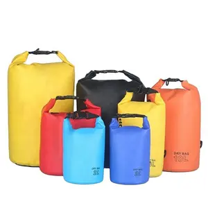 Oem Custom Print Logo 2L 5L 10L 15L 20L Polyester Waterproof Bag Hiking Swim 500d PVC Tarpaulin Ocean Pack Waterproof Dry Bag