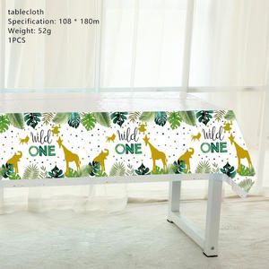 Jungle forêt <span class=keywords><strong>animaux</strong></span> fête d'anniversaire enfants <span class=keywords><strong>vaisselle</strong></span> <span class=keywords><strong>jetable</strong></span> assiette en papier tasse sauvage un ensemble <span class=keywords><strong>de</strong></span> décoration fournitures - Product Image 6