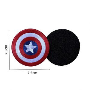 Hook and Loop Captain America Embroidery Patch Custom Super Hero Patch for Backpack Bags <strong>Jackets</strong> Clothes DIY Craft Decoration - Product Image 2