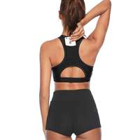 Sporttop met custom telefoonvak, racerback, hoge ondersteuning, comfortabel, ademend en vocht afvoerend.
