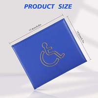 Porte-badge de voiture en PVC avec logo personnalisé, badge britannique pour personnes handicapées, accessoire de voyage RFID, étanche, motif vierge