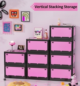 23L Cute Girl-Style Foldable PP Plastic <strong>Storage</strong> Boxes Bins New Style <strong>Collapsible</strong> <strong>Storage</strong> Bin Camping Garden Pincin <strong>Storage</strong> - Product Image 3