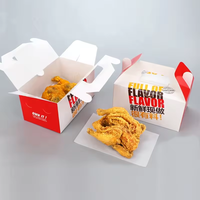 Boîtes en carton personnalisées pour fast food à emporter pour chips de poulet Pépites de pop-corn ailes de rôti sushi pour emballage de poulet frit