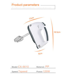 Batidora Eléctrica de Mano, Batidora de Cocina, Batidor Espiral, Batidor de Huevos, Batidora Eléctrica de Mano para Masa de Crema, Soporte para Batidora Eléctrica, Mezcladora de Alimentos para Hornear Pasteles - Product Image 3