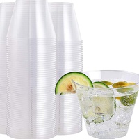 Ampoule jetable biodégradables à usage unique, gobelet de fête en plastique Transparent pour gobelets à boire, gobelets en plastique pour Airline, pièces
