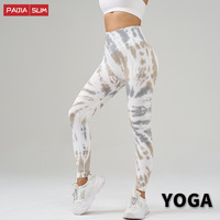 Legging Yoga Seamless High Waist Tie Dye Wanita, Celana Olahraga Angkat Bokong, Anti Tembus Pandang Saat Squat, Celana Gym Sport Panjang Mata Kaki
