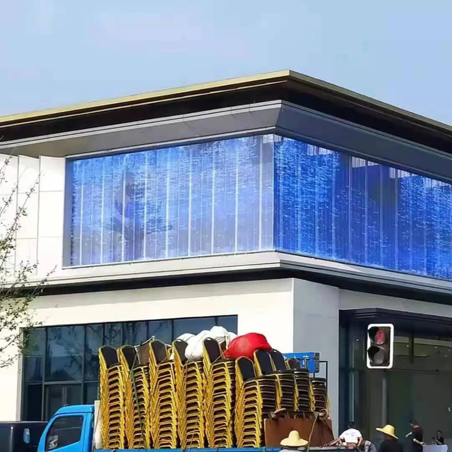 "Transparent Indoor Outdoor LED Film Screen with P6 Model Number-Flexible Curved Adhesive Soft"