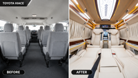Kits d'aménagement intérieur de luxe complets pour Dingkong HIACE, panneaux muraux et portes entièrement personnalisés, cloisons sur mesure. |   Fabricant OEM sur mesure