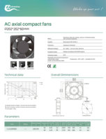 Ventilateur axial compact Holafan 220V 50Hz 60Hz pour unité de traitement d'air HVAC, boîtier en aluminium, IP34, CE, fabricant OEM