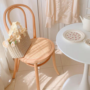 Chaise de <span class=keywords><strong>salle</strong></span> à <span class=keywords><strong>manger</strong></span> rétro en <span class=keywords><strong>rotin</strong></span> américain en bois massif pour la maison et le balcon Chaise B & B japonaise d'<span class=keywords><strong>occasion</strong></span> pour le mobilier de maison - Product Image 1