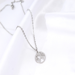 Collier pendentif Bijoux pour femmes Cadeau de mariage Journée des hommes <span class=keywords><strong>Amazon</strong></span> Collier de voyage mondial Carte du monde Bijoux - Product Image 1