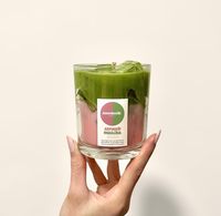 Handgemachte Großhandel Home Decor Glas Jar Jelly Wax Kreative Lebensmittel Getränk Neuheit Erdbeer Matcha Kaffee Latte Duft kerze