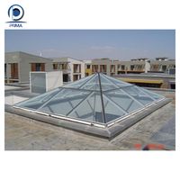 Cadre en acier Vertical Swing Auvent Plafond Fenêtres Alliage d'aluminium Verre trempé Skyview Toit Fenêtre Skylight