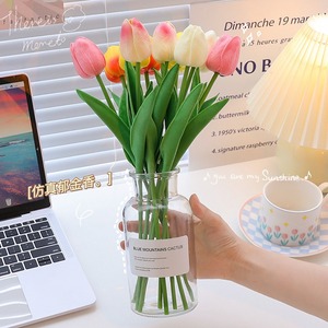 Handmade PU Artificial Tulip Bouquet Gradient Flower Ornament for Home <strong>Decoration</strong> Hot Sale for Graduation Mother's Day Day - Product Image 2