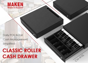 Kim loại 410 điện tử POS Tiền mặt ngăn kéo đăng ký RJ11/RJ12 tự động tiền mặt ngăn kéo với Hidden khe cắm - Product Image 2