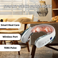 Masseur de cou intelligent sans fil à impulsions électriques TENS et EMS, avec chaleur, pour soulager les douleurs cervicales – Tendance actuelle