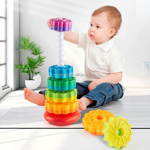 Torre arcoíris clasificación anidamiento apilamiento juguetes bebé actividad juguete conjunto sensorial juguete para niños pequeños Juguetes <span class=keywords><strong>Educativos</strong></span> - Product Image 4