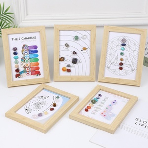 European American Natural Stone <b>Picture</b> <b>Frame</b> Colorful Original Crystal Mineral Ornaments for Table Cross-<b>Border</b> Crafted Photo - Product Image 2