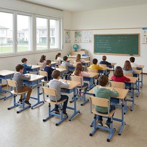 SONGYE Modern Steel & Plywood School Classroom Adjustable Height Student <b>Chair</b> and Desk Sets ST-0708-1 School <b>Chair</b> Classroom Ta - Product Image 4