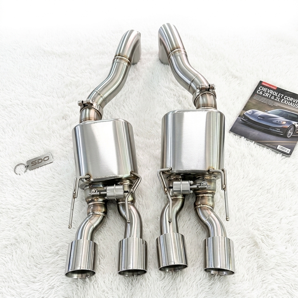 VantaFlow SS304 Catback Exhaust Pipes for Chevrolet Corvette C6 ZR1 6.2L 2009-2013 Vacuum Valve with Muffler