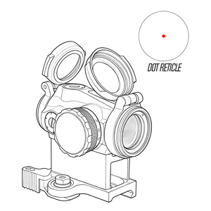 Mira de Punto Rojo SPECPRECISION RD2 1x22 con <span class=keywords><strong>Óptica</strong></span> Cerrada, Resistente al Agua IPX7, con Bloqueo de Palanca LT660, Montaje QD, Absolute Co Witness - Product Image 1