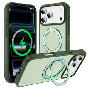 Coque rigide anti-rayures avec support intégré en TPU souple bicolore antichoc pour iPhone 17 Pro Max - Product Image 2