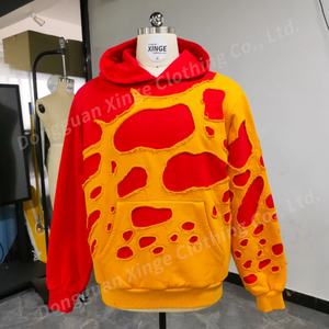 Service OEM Streetwear Heavyweight 500GSM Personnalisé Surdimensionné Brodé Gaufré Imprimé Molleton Bouclette Coupe Boxy Courte Homme - Product Image 2