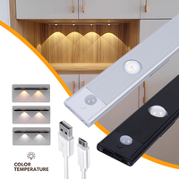 Technologie intelligente Port de charge USB cuisine sous les luminaires 3W 30cm touche latérale judas lumière LED lampe d'armoire