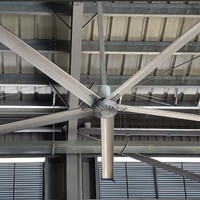 Ventiladores Industriales HVLS de Gran Volumen y Baja Velocidad, Ventilador de Techo BLDC para Almacenes Grandes, Ventilador de Techo para Fábricas Industriales