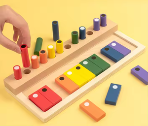 Autisme jouets éducatifs sensoriels jouets éducatifs <span class=keywords><strong>en</strong></span> <span class=keywords><strong>bois</strong></span> pour enfants d'âge préscolaire autre bébé éducation précoce boîte à <span class=keywords><strong>outils</strong></span> souvenirs jouets - Product Image 2