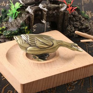 Kerajinan kuningan, patung angsa, dekorasi kantor ornamen angsa hewan - Product Image 2