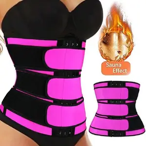 Có Thể Điều Chỉnh Cao Su Bụng Giảm Béo Mồ Hôi Ban Nhạc Tông Đơ Bọc Băng Corset Cơ Thể Shaper Ba Vành Đai Eo Huấn Luyện Viên