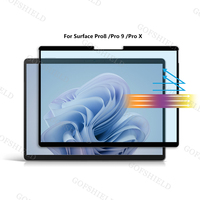 Protection d'écran anti-lumière bleue avec cadre adhésif pour Surface Pro 8/9/X, résistante aux traces et aux rayures, installation simple