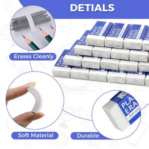 ممحاة رسم بلاستيكية من مادة PVC للمدرسة، ممحاة 2B مطاطية للاستخدام المكتبي، ممحاة ترويجية عالية الجودة - Product Image 2