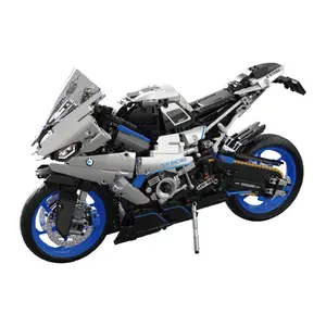 熊猫1988件1:15赛车摩托车模型赛车SR1000积木套装3D拼图益智玩具