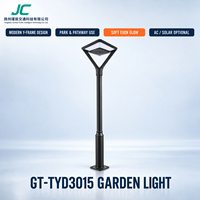 Lampe de poteau de jardin LED, éclairage extérieur pour parc et allée, boîtier en aluminium et PC, lumière douce et diffuse, éclairage paysager personnalisé