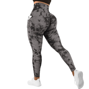Leggings Tie-dye à poche pour femmes, patchwork <span class=keywords><strong>de</strong></span> sport, <span class=keywords><strong>de</strong></span> yoga, <span class=keywords><strong>de</strong></span> <span class=keywords><strong>grande</strong></span> <span class=keywords><strong>taille</strong></span>, <span class=keywords><strong>de</strong></span> contrôle du ventre, <span class=keywords><strong>de</strong></span> levage des fesses - Product Image 2