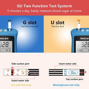 Strip Tes Gula Darah <span class=keywords><strong>Sinocare</strong></span> untuk Safe AQ UG 2in1 Glucometer Multifungsi Alat Ukur Gula Darah Strip Tes Diabetes - Product Image 6