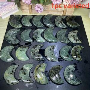 Piedra Natural de Prehnita en Forma de Luna, Cristal Curativo para Reiki, Meditación, Decoración del Hogar, Colección, Regalo Espiritual, Venta al por Mayor - Product Image 6