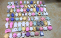 Mainan Squishy Unicorn Kucing Lucu Penghilang Stres Paket Acak Mochi Squishy Mainan Glitter Mini Mochi Hewan Squishies untuk Anak-Anak