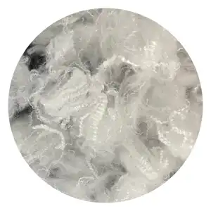 hochflauschiger flammhemmer in klasse 0,9 D 32 mm HC glatte weiße farbe polyester-stammfaser