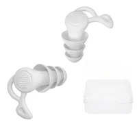 Bouchons d'oreilles réutilisables en silicone 3 couches anti-bruit Bouchons d'oreille de natation étanches pour dormir plongée surf doux confort protecteur d'oreille