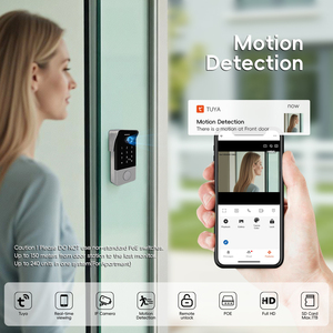 10.1-inch màn hình video chuông cửa với cuộc gọi kiểm soát truy cập tuya Thông Minh Kỹ thuật số cửa quan sát biệt thự Video <span class=keywords><strong>intercom</strong></span> - Product Image 5