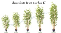 Plante artificielle en bambou vert réglable Bossion pour l'intérieur et l'extérieur, 150 cm, faux arbre en bambou