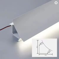 Profilé en aluminium pour éclairage LED de plafond, blanc, 85*85 mm, éclairage principal intérieur, lumière linéaire LED de plafond