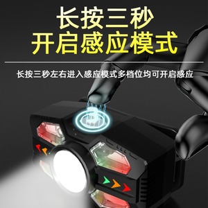 ไฟหน้าแบบ LED แบตเตอรี่แบบชาร์จไฟได้ ไฟวิ่งกลางแจ้งแบบพกพาพร้อมแหล่งกำเนิดแสง LED สีขาว - Product Image 5