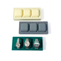 Exhibidor de Relojes Personalizado ZHi Hui, Bandeja de Exhibición de Joyería y Brazaletes, Soporte para Relojes, Exhibidor de Relojes de Microfibra y Silicona