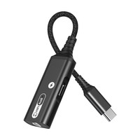 Adaptador de Auriculares Tipo C con Carga Rápida PD |   Divisor de Potencia de Audio 2 en 1 |   Control de llamadas con DAC de alta resolución |   Nylon |   para computadora |